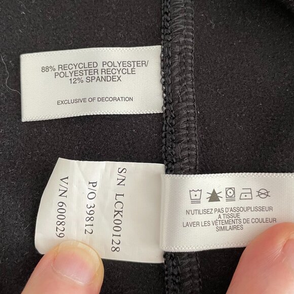 Cutter & Buck 1/2 Zip LS Hi Neck Athletic Recycled Poly + Spandex Top Black Sz S - Picture 9 of 12